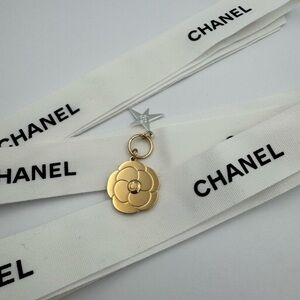 Chanel Camellia holiday charm w/ Ribbon